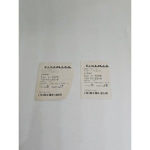 Joker (2019) 10/13/2019 CineMark Deer Park 16 Movie Stubs - Two Stubs